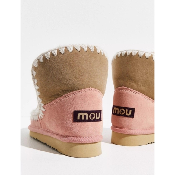 MOU  Colorblocked Shearling-Lined  Sheepskin Boots​ - Picture 6 of 7